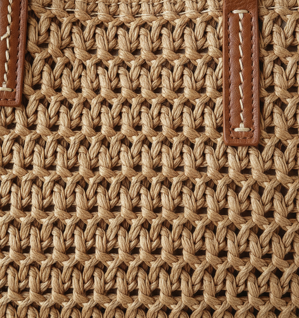 Jolene | Women's Linen Tote Bag with Leather Handles