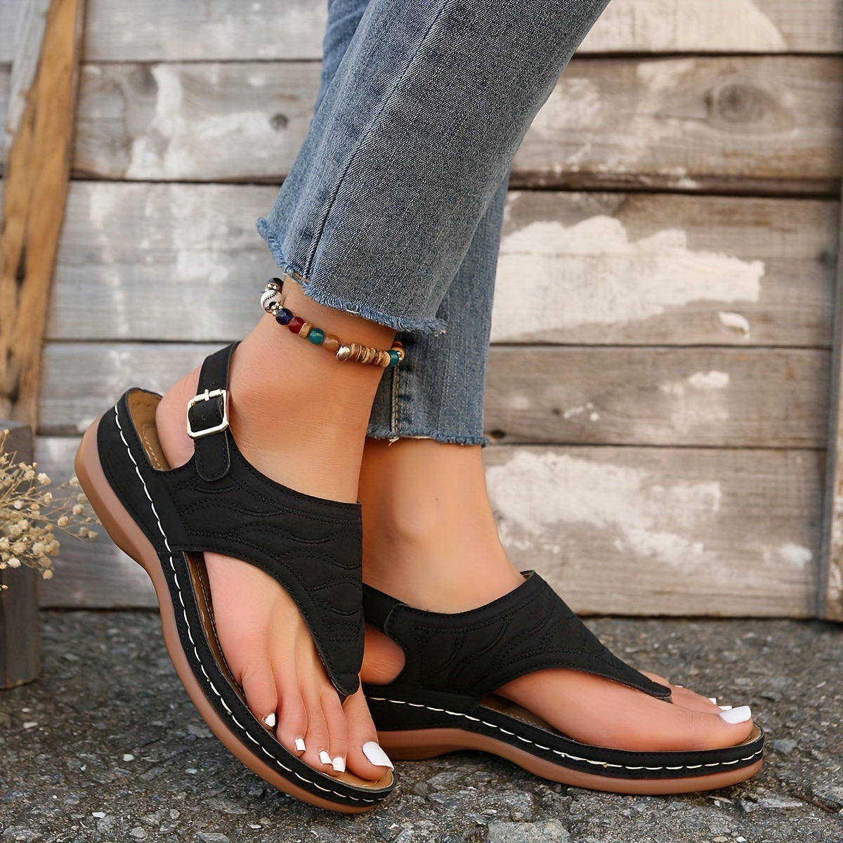 Jolene | Women's Stylish Sandals with Buckle Detail