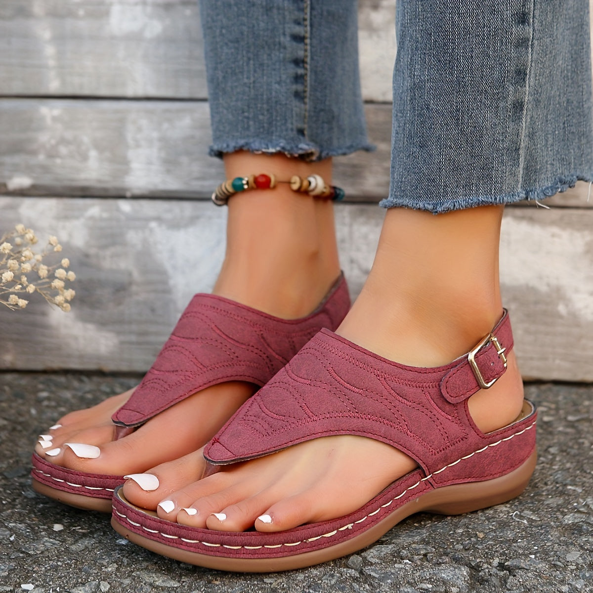 Jolene | Women's Stylish Sandals with Buckle Detail