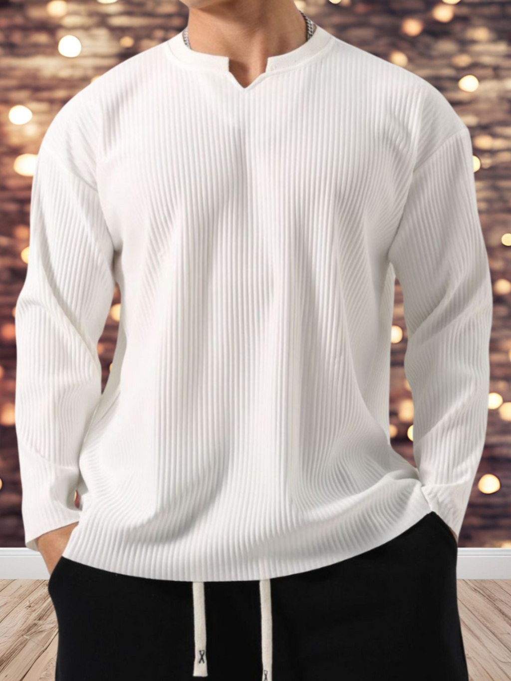Joren - Men's Ribbed Long Sleeve Shirt