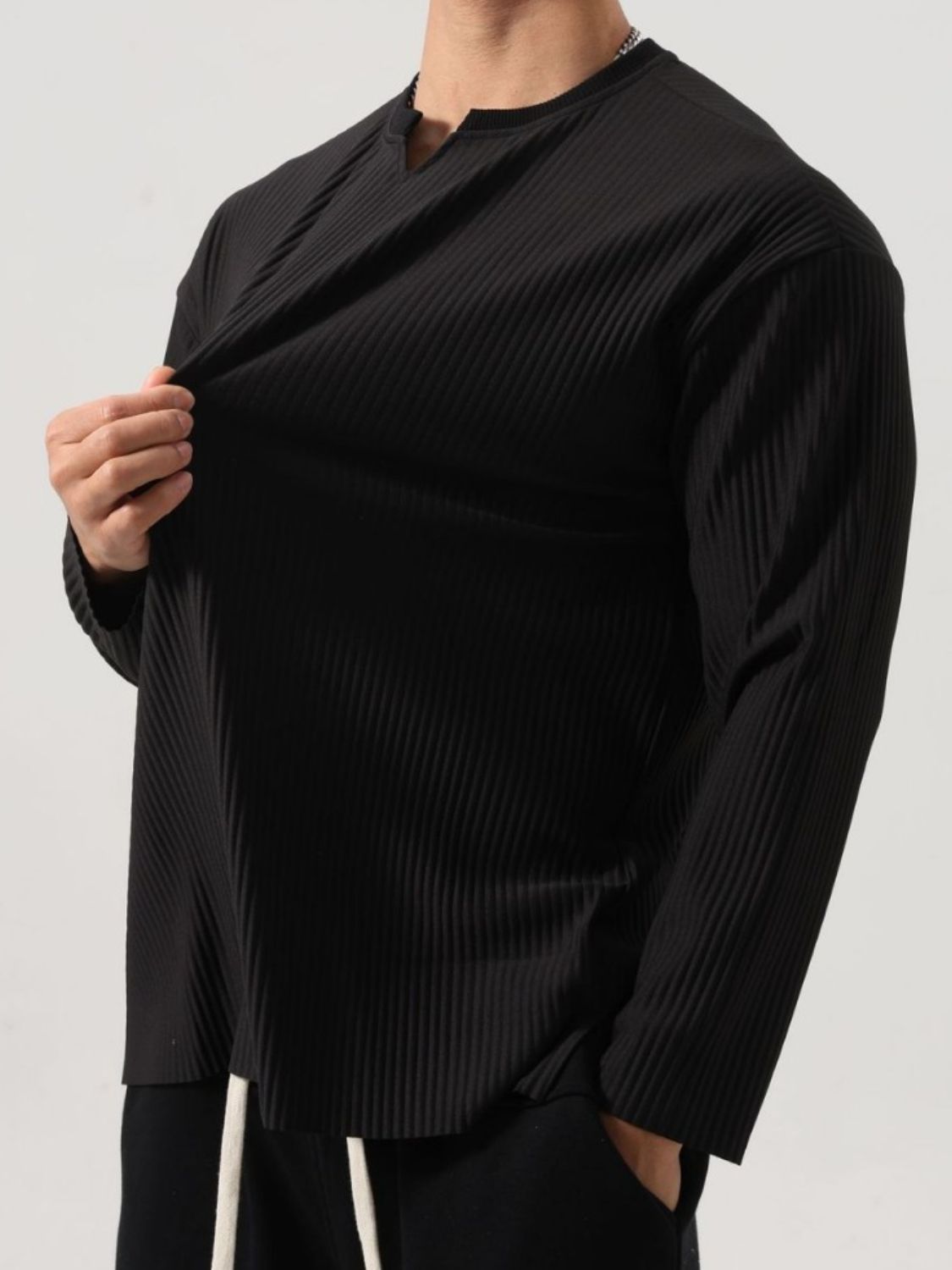 Joren - Men's Ribbed Long Sleeve Shirt