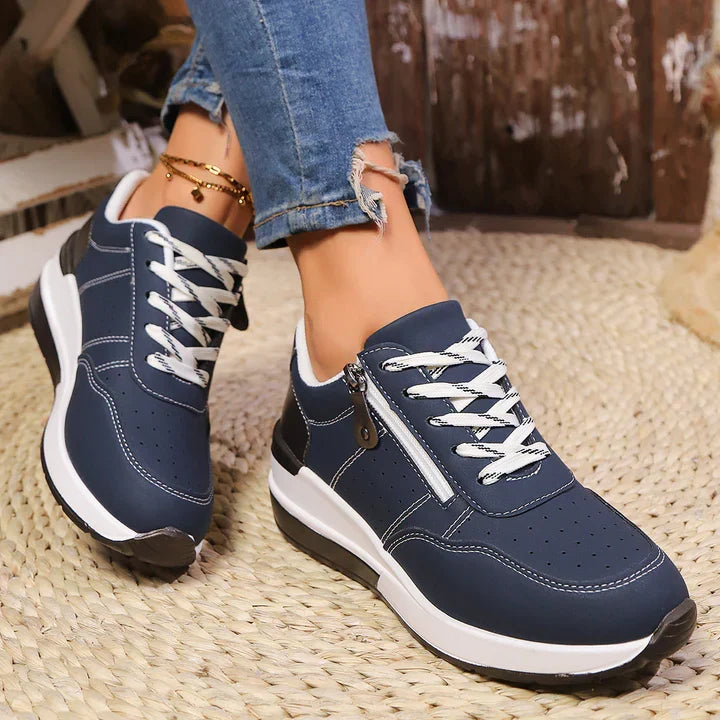 Juno | Women's Sneakers with Zip Detail and Platform Sole