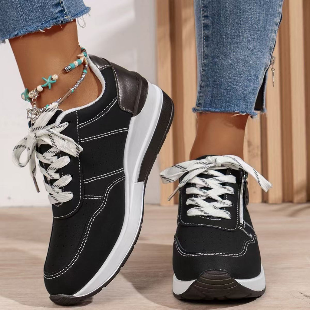 Juno | Women's Sneakers with Zip Detail and Platform Sole