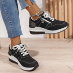 Juno | Women's Sneakers with Zip Detail and Platform Sole
