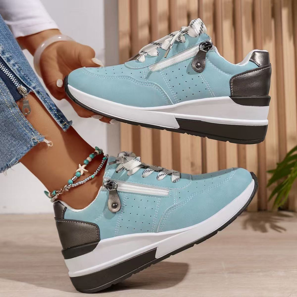 Juno | Women's Sneakers with Zip Detail and Platform Sole