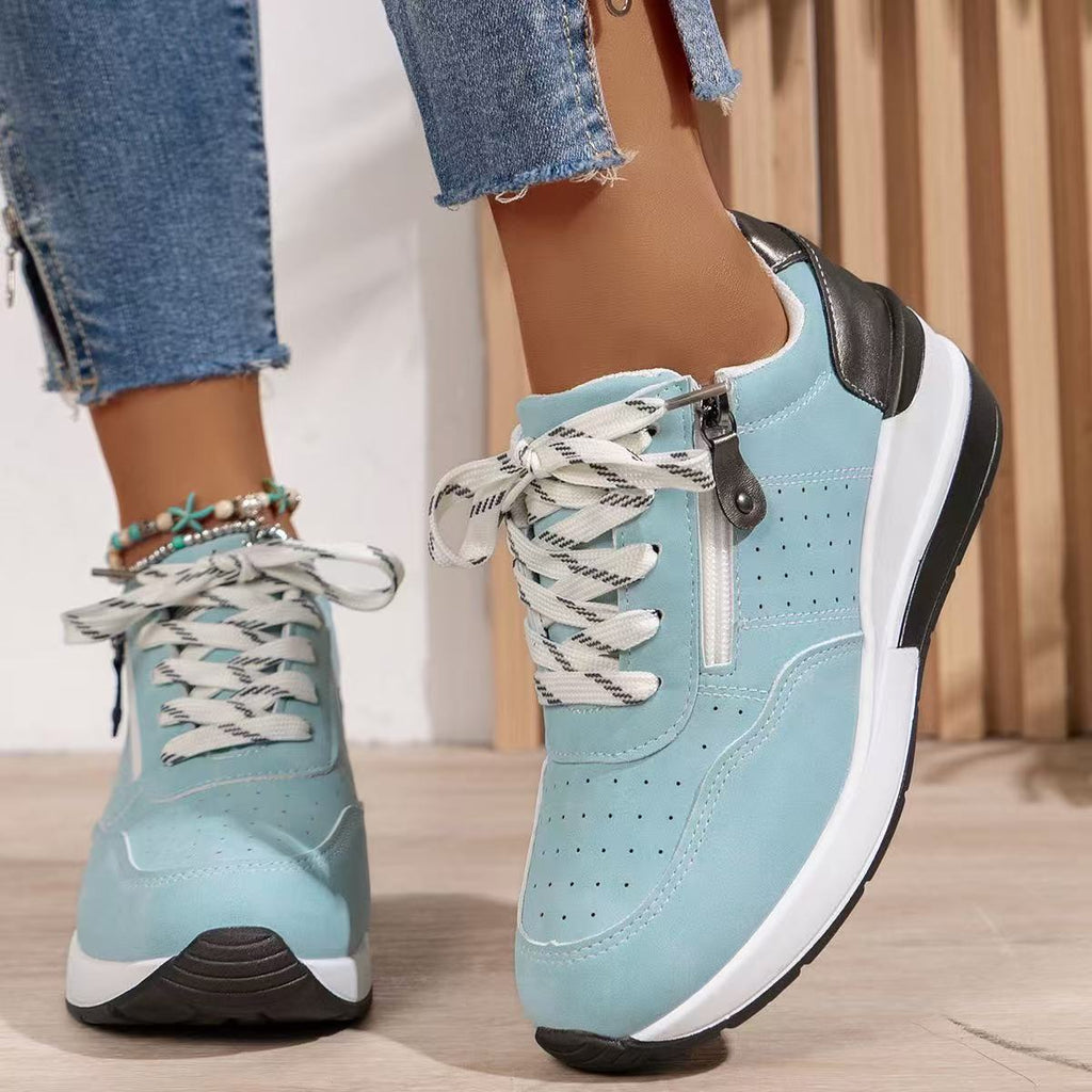 Juno | Women's Sneakers with Zip Detail and Platform Sole