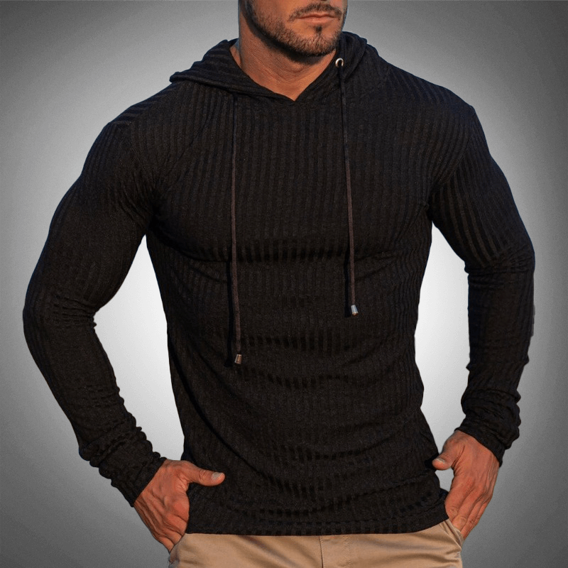 Keaton - Men's Ribbed Knit Hoodie