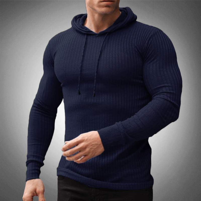 Keaton - Men's Ribbed Knit Hoodie