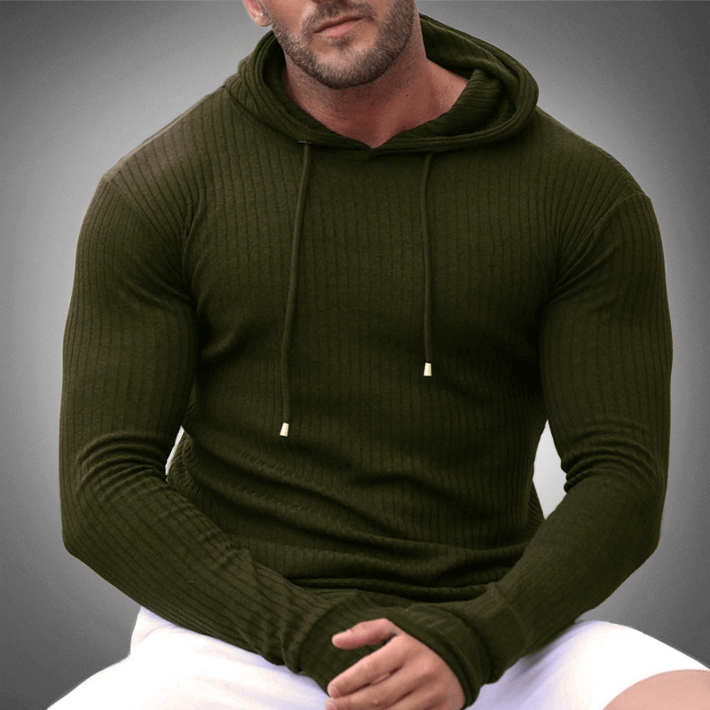 Keaton - Men's Ribbed Knit Hoodie