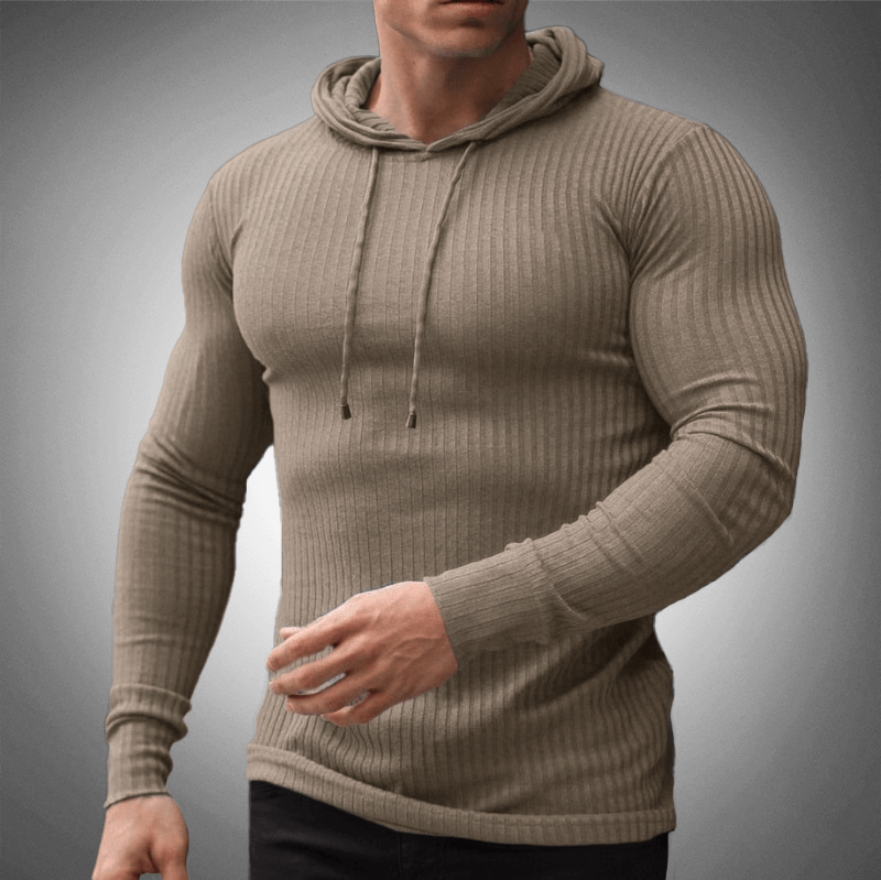 Keaton - Men's Ribbed Knit Hoodie