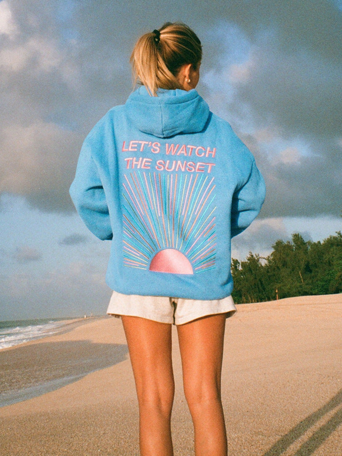 Kiera | Women's Oversized Hoodie with Sunset Graphic
