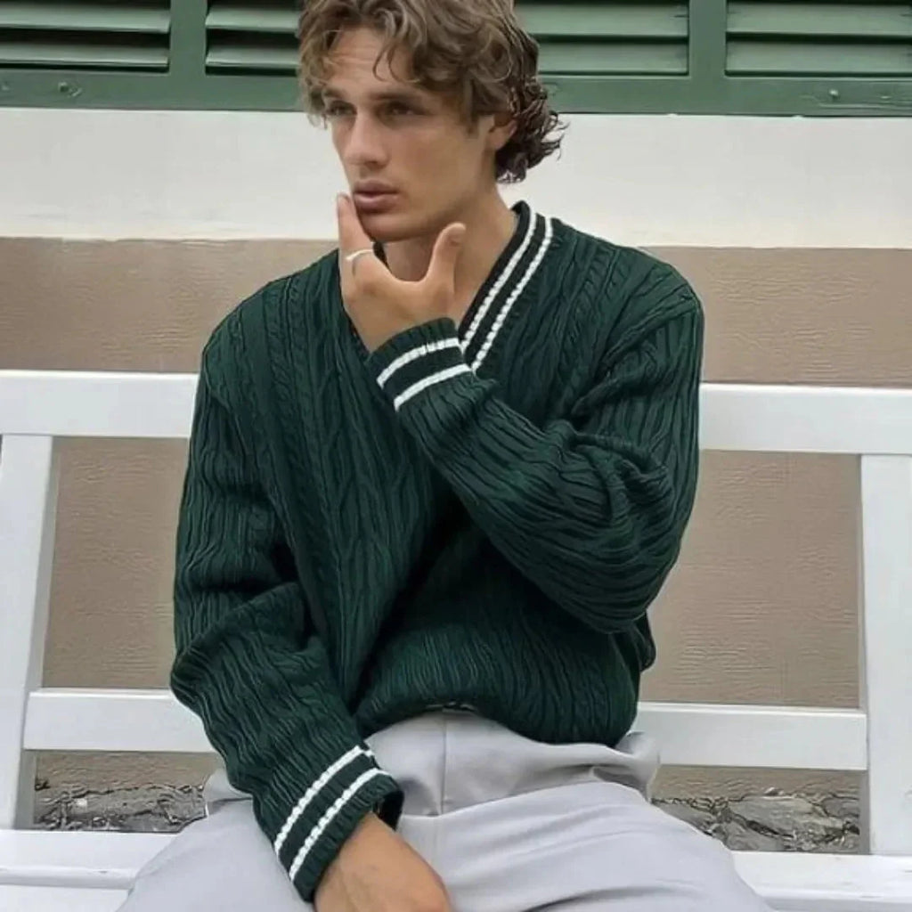 Lachlan - Men's Classic Cable Knit Sweater