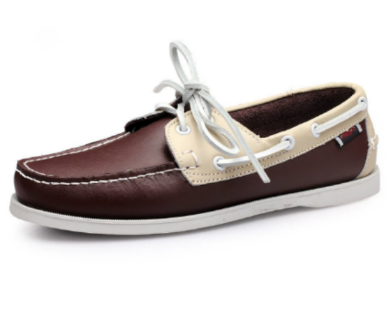 Lachlan - Men's Classic Moccasins with Contrast Details