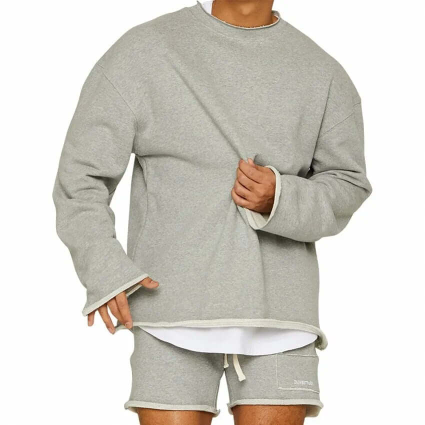 Lennox - Men's Relaxed Fit Sweatshirt Shorts Set