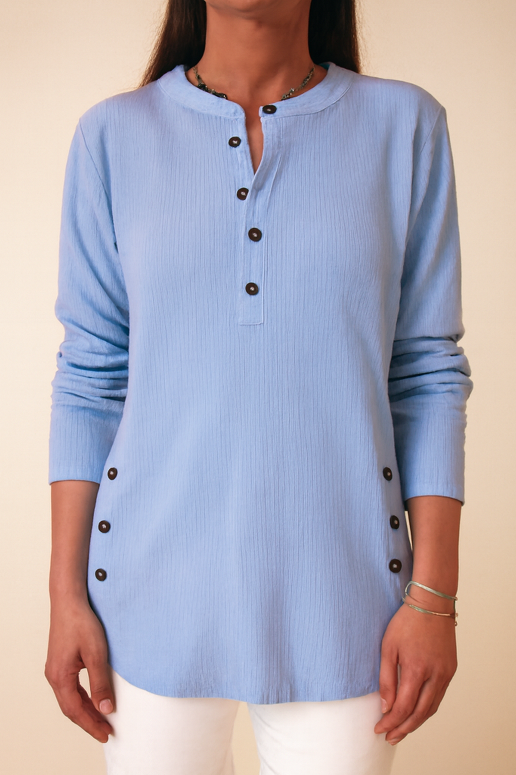 Lennox | Women's Cozy Henley Sweater with Button Detail