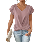 Lennox | Women's Casual V-Neck Twisted Shirt