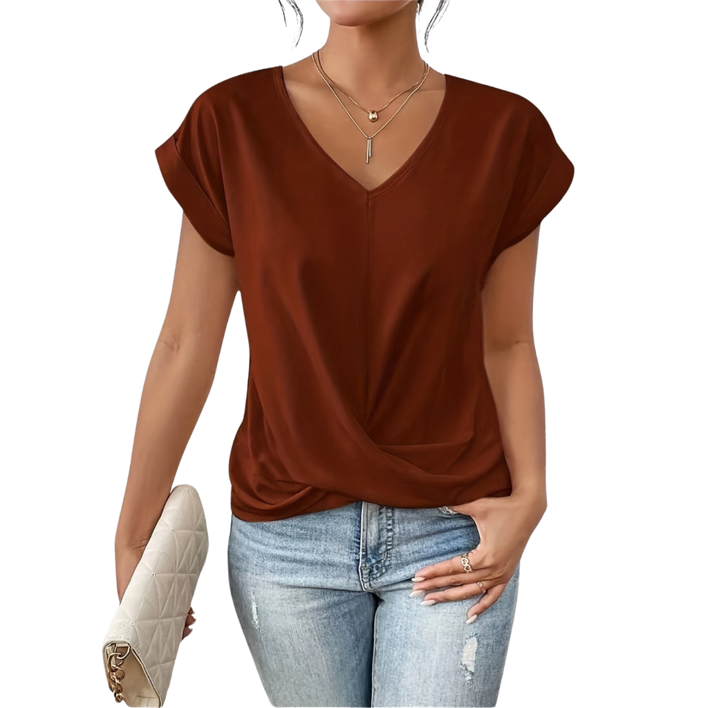 Lennox | Women's Casual V-Neck Twisted Shirt