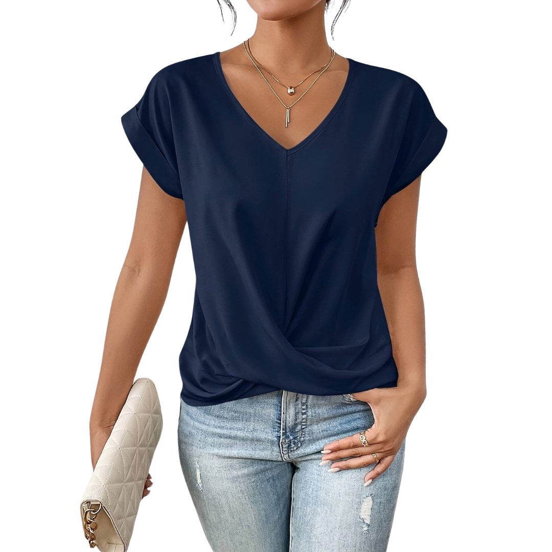 Lennox | Women's Casual V-Neck Twisted Shirt