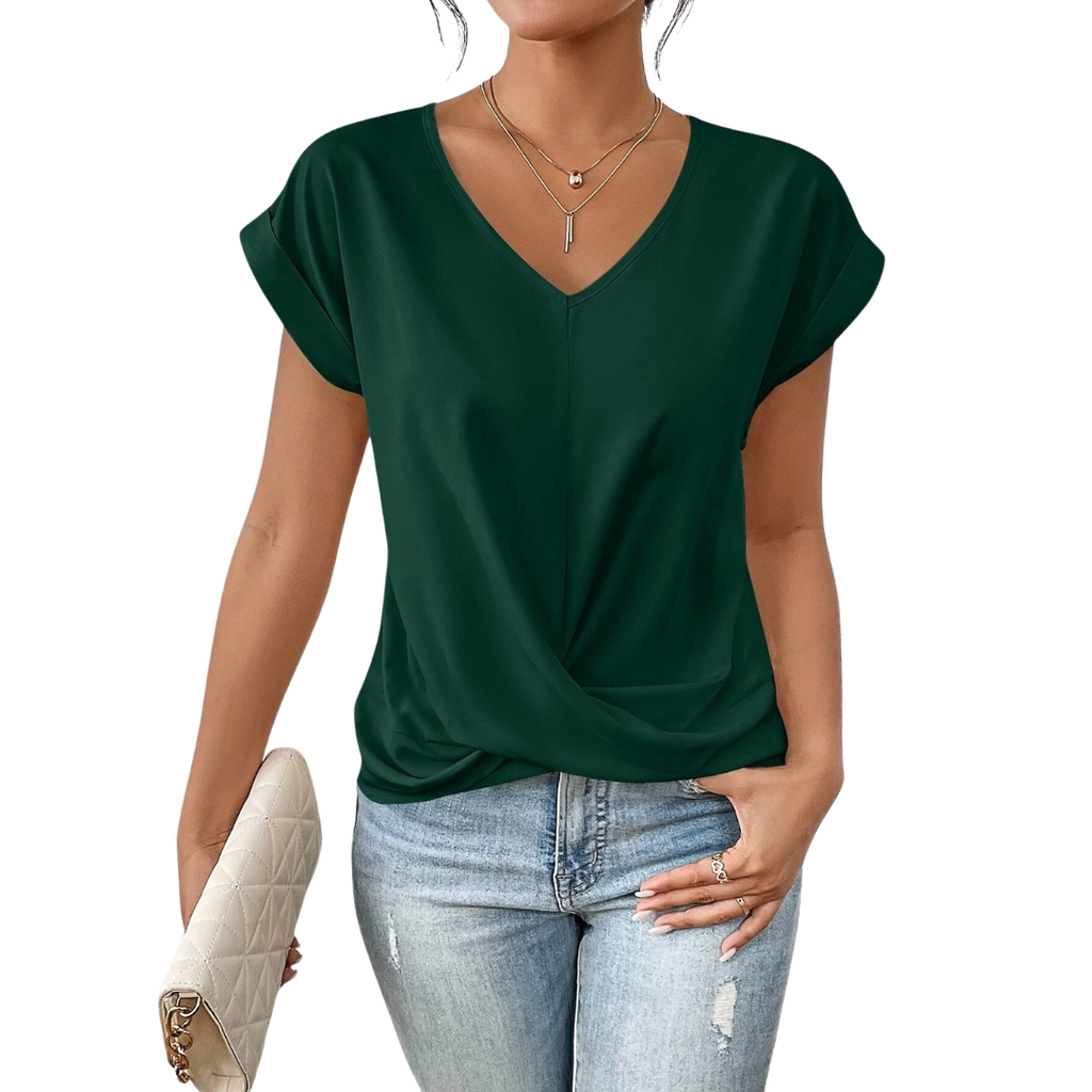Lennox | Women's Casual V-Neck Twisted Shirt