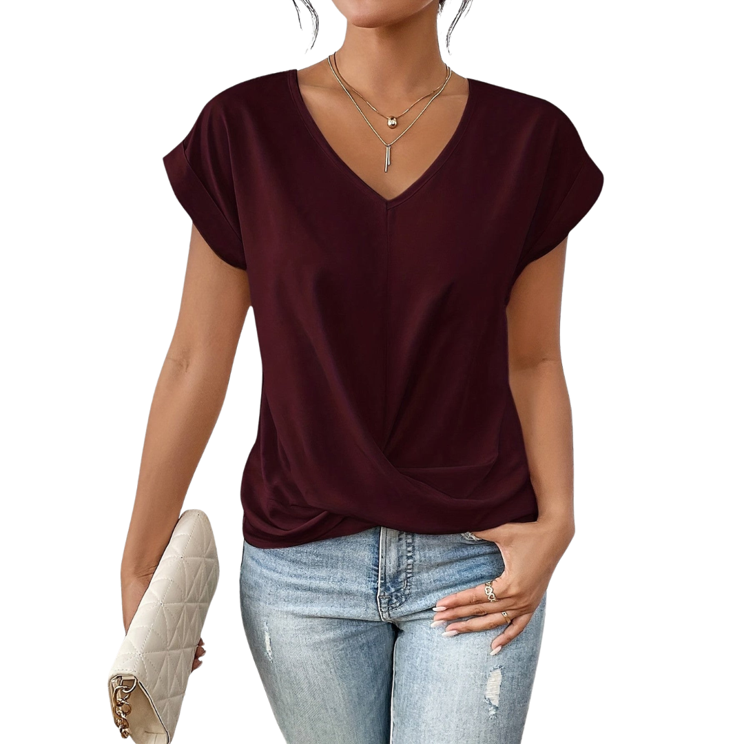 Lennox | Women's Casual V-Neck Twisted Shirt