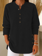 Lennox | Women's Cozy Henley Sweater with Button Detail