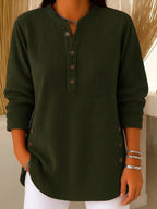 Lennox | Women's Cozy Henley Sweater with Button Detail