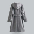 Lenora - Women's Hooded Belted Trench Coat