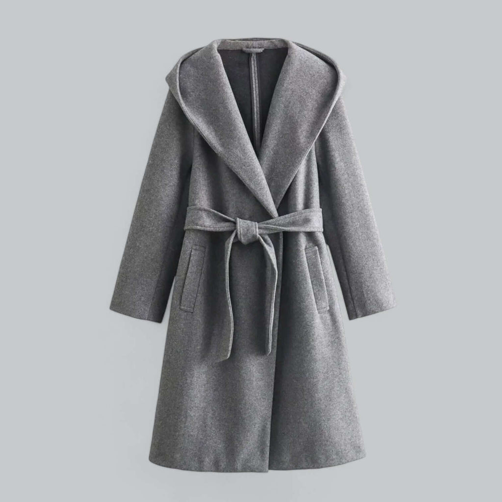Lenora - Women's Hooded Belted Trench Coat