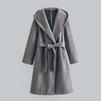 Lenora - Women's Hooded Belted Trench Coat