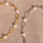 Leona - Women's Classic Gold Pearl Bracelet