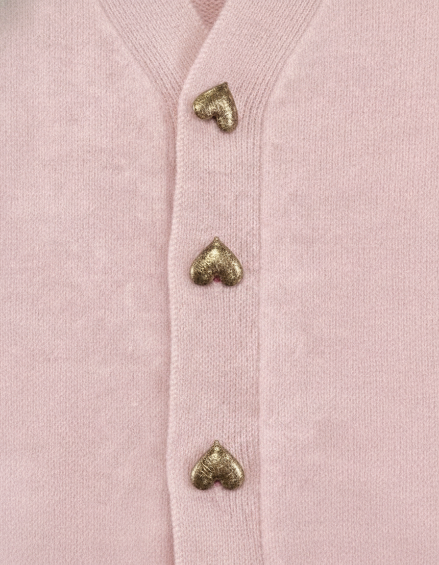 Leona | Women's Cozy Cardigan with Heart Buttons