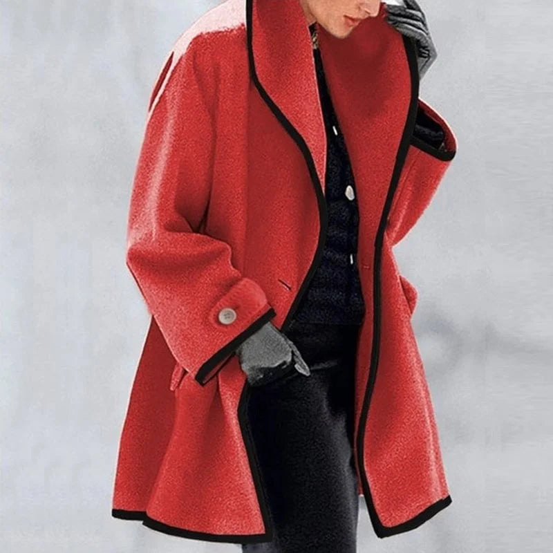 Liora - Women's Cozy Double-Breasted Fleece Jacket
