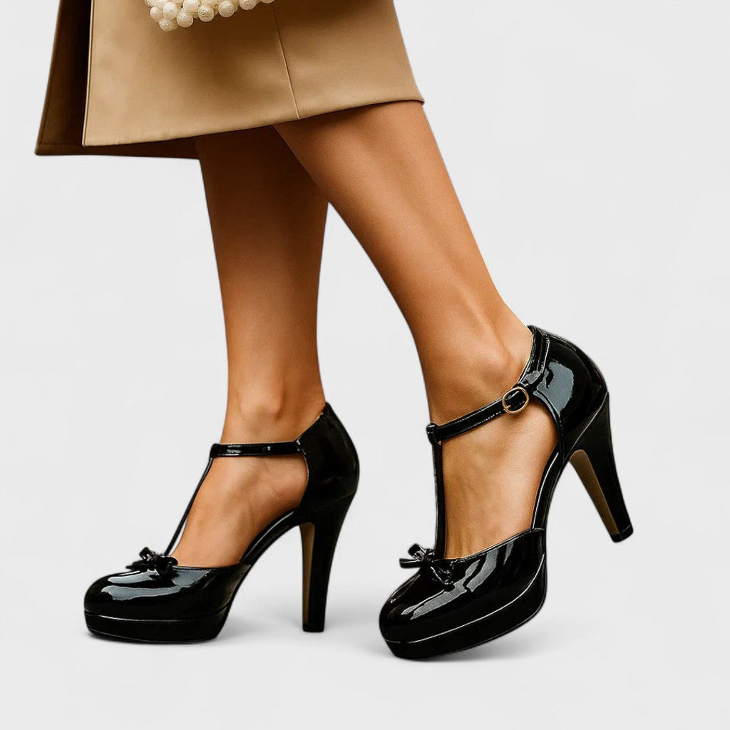 Liora - Women's Elegant High Heels with T-Strap