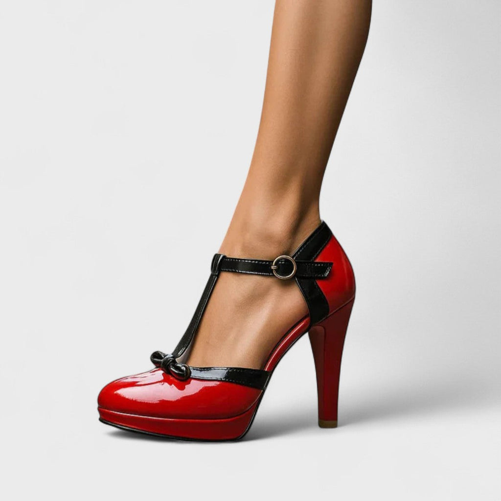 Liora - Women's Elegant High Heels with T-Strap