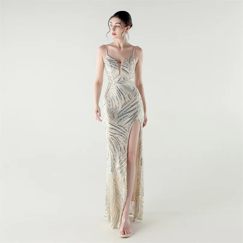 Liora - Women's Elegant Sequin Wedding Guest Dress