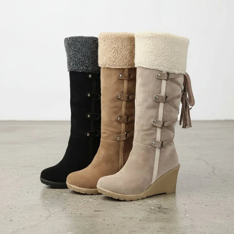 Liora - Women's Winter Wedge Knee-High Boots