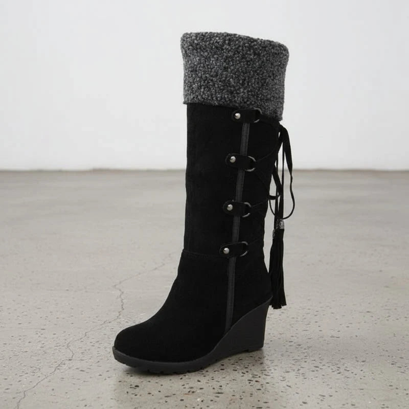 Liora - Women's Winter Wedge Knee-High Boots