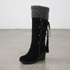 Liora - Women's Winter Wedge Knee-High Boots