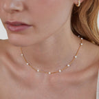 Livia - Women's Elegant Gold Necklace with Pearls