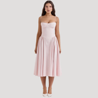Livia | Women's Elegant Pleated Cocktail Midi Dress