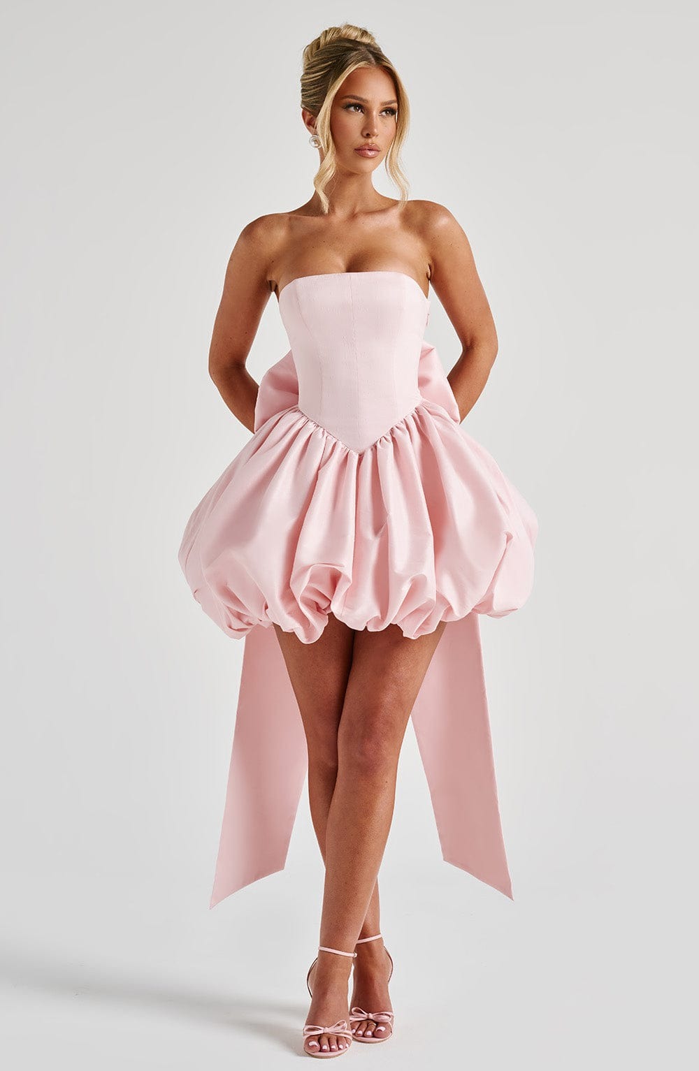 Lorelei - Women's Satin Cocktail Dress with Bow Detail