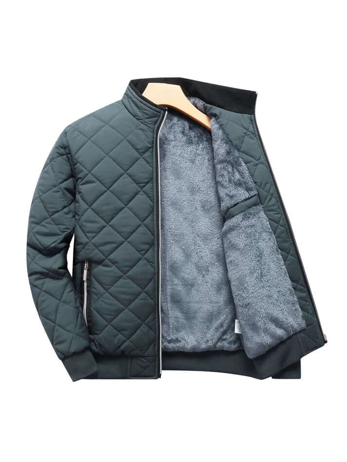 Lucien - Men's Quilted Winter Jacket with Faux Fur Lining
