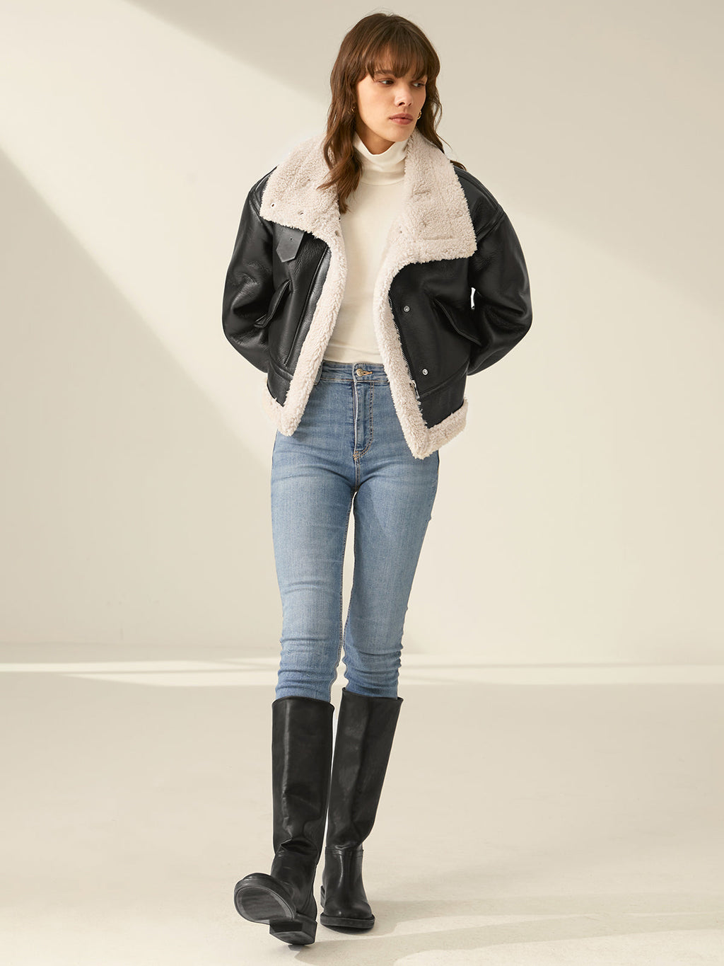 Lumen - Women's Cozy Winter Jacket with Shearling Lining