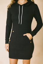 Margo - Women's Cozy Hooded Sweater Dress
