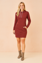 Margo - Women's Cozy Hooded Sweater Dress