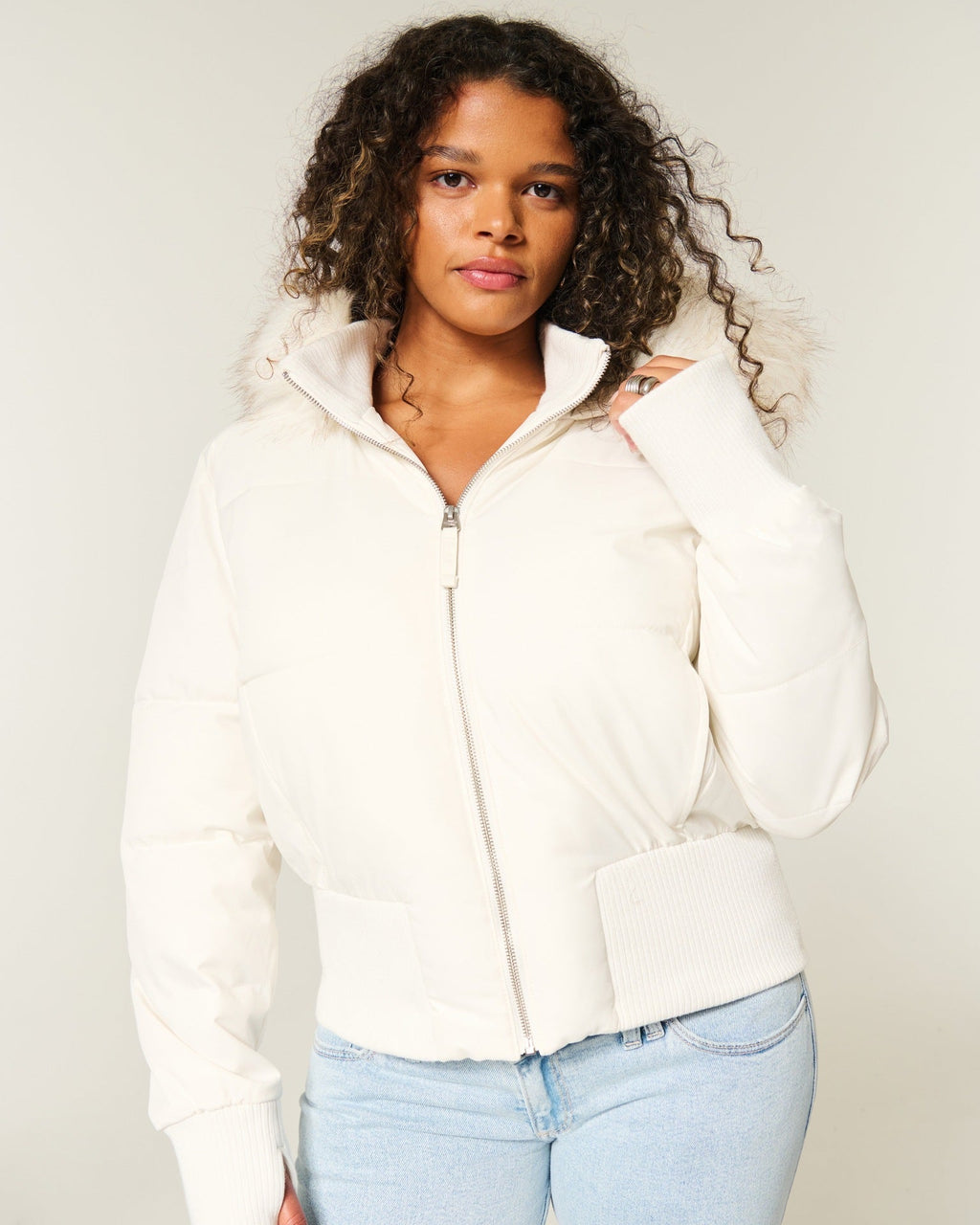 Marin - Women's Cozy Fur Trim Puffer Jacket