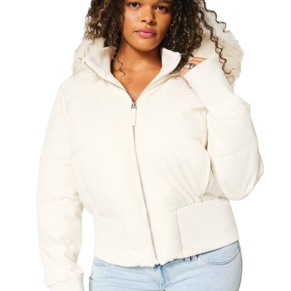 Marin - Women's Cozy Fur Trim Puffer Jacket