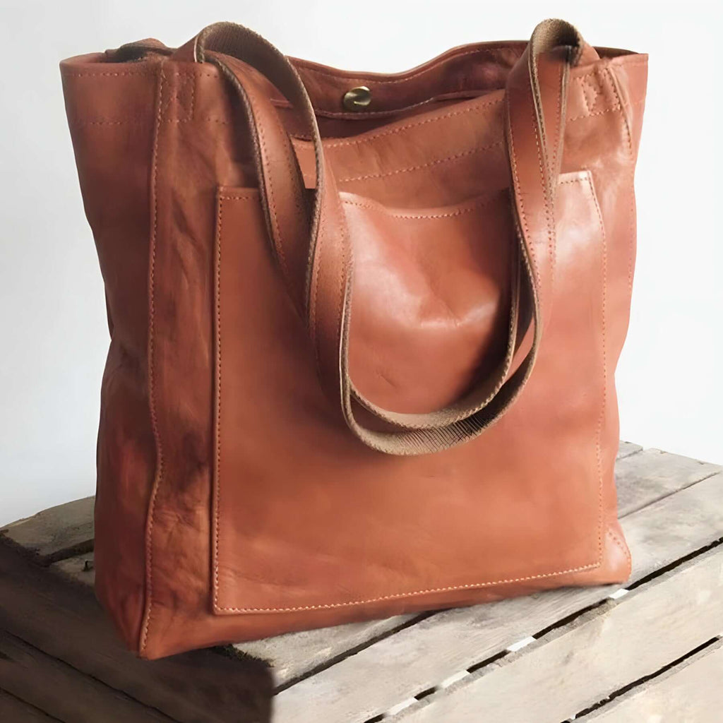 Marlowe - Women's Classic Faux Leather Tote Bag