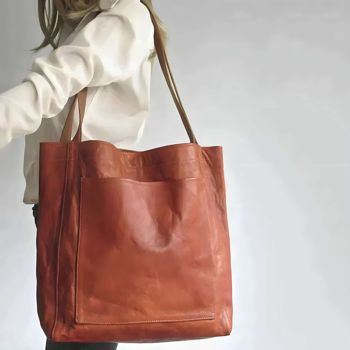 Marlowe - Women's Classic Faux Leather Tote Bag