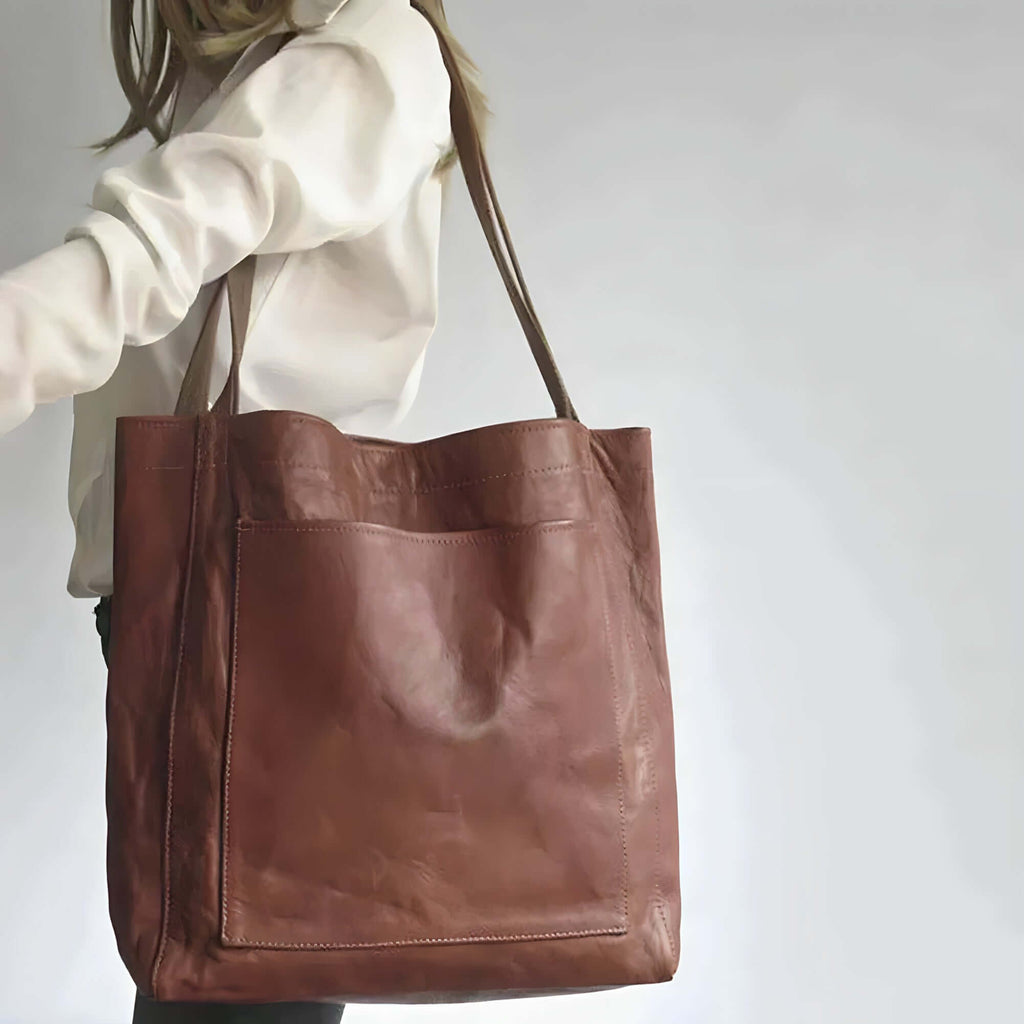 Marlowe - Women's Classic Faux Leather Tote Bag